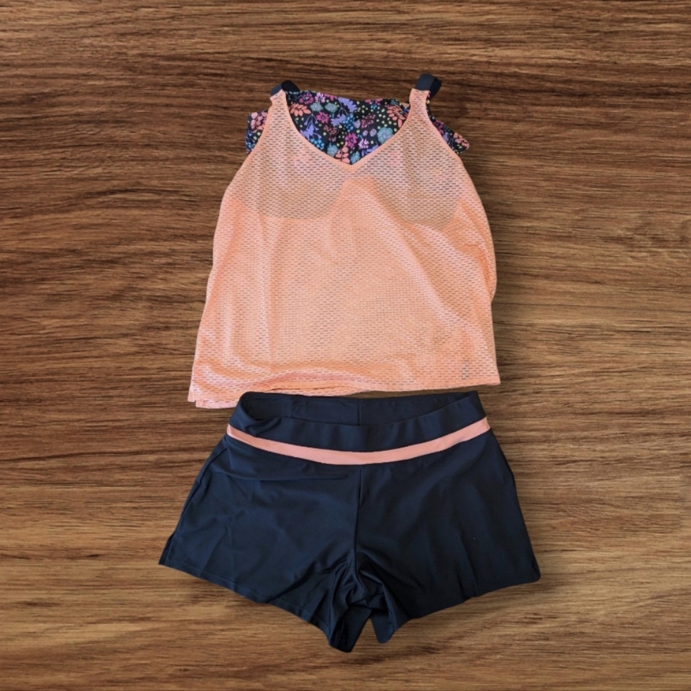 NWOT ZeroXposur Women’s 2-Piece Wide Strap 2For Tankini Set